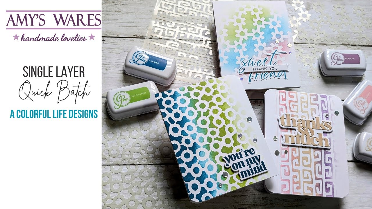 SINGLE LAYER Quick batch! Multi-Card production IN A SNAP! Fab new GEO stencils!!