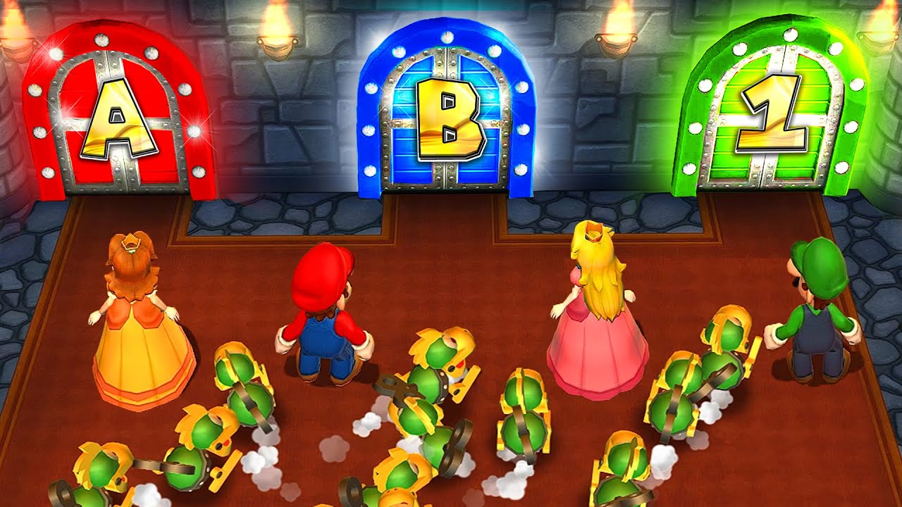 Mario Party 9  - All Minigames - Mario vs. Peach vs Luigi vs. Daisy