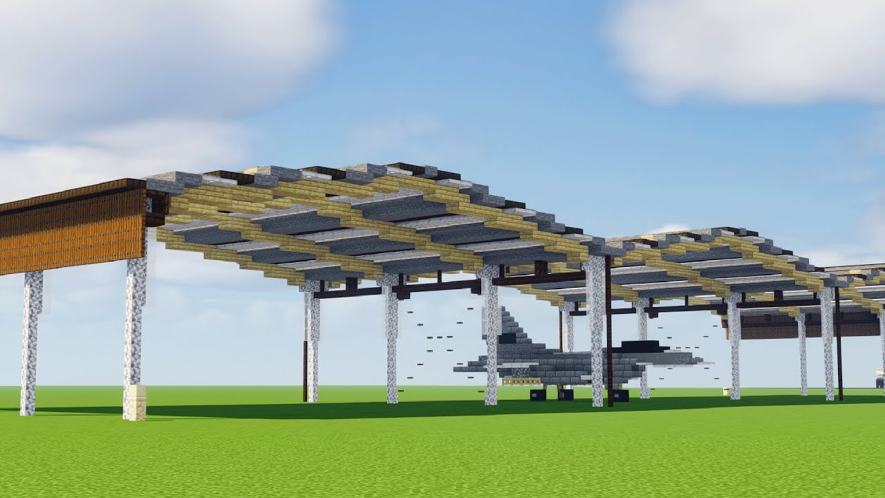 Minecraft Military Aircraft Shelter Tutorial