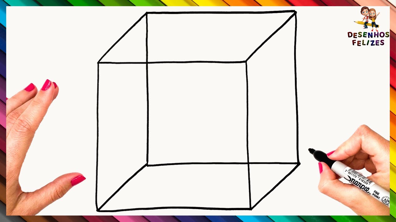 Como Desenhar Um Cubo Passo A Passo 🧊 Desenhar Cubo Facilmente
