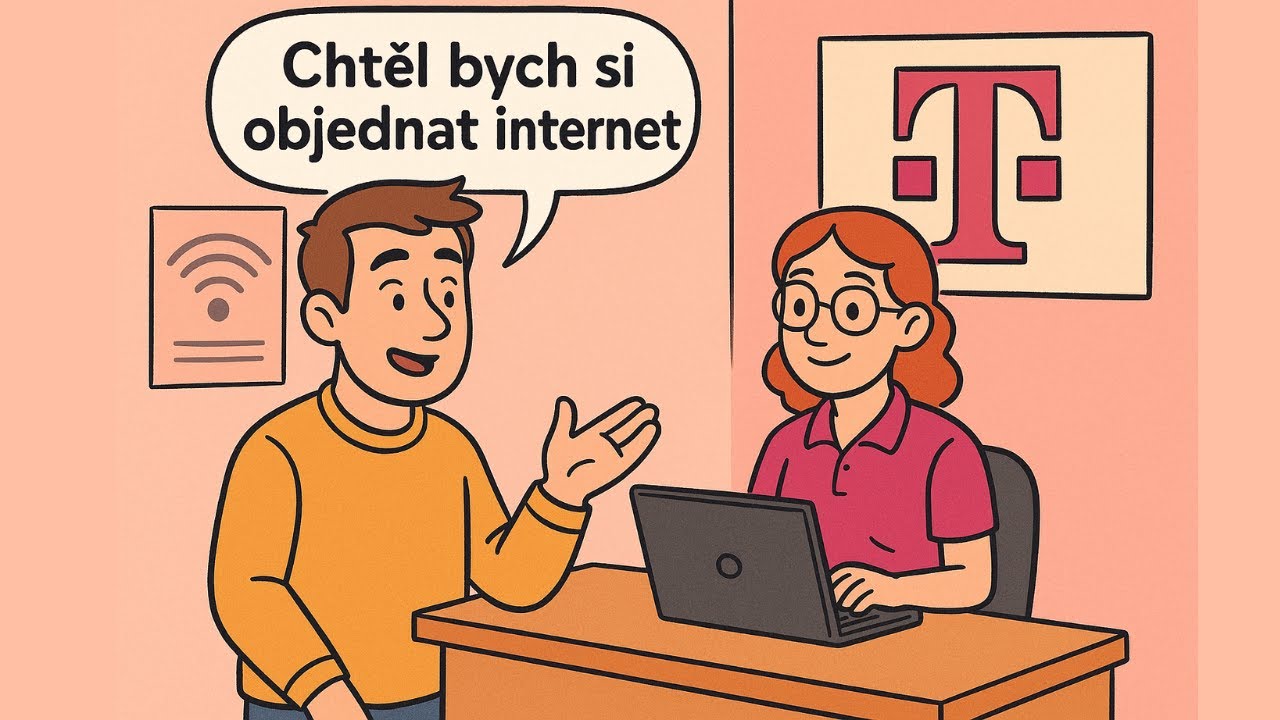 Czech Language A2 Exam – Practice Dialogue (Ordering Internet at T-Mobile)
