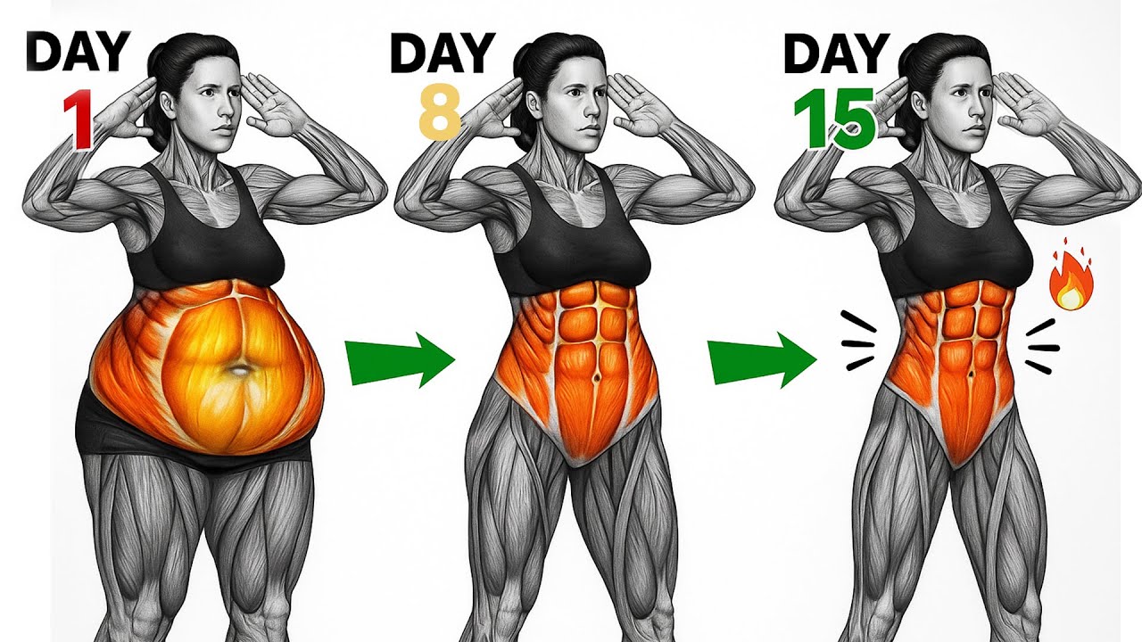 ➜ 30-Min Standing Workout to Melt Flabby Stomach Fat | Lose Belly Fat at Home & Transform Your Waist