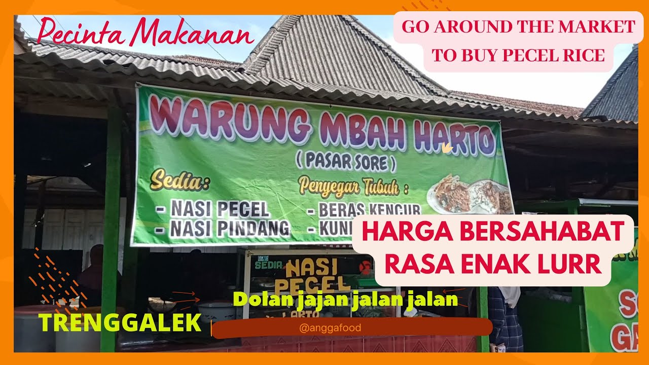 Nasi pecel enak di Trenggalek I delicious pecel rice at Trenggalek   I インドネシアの食品市場