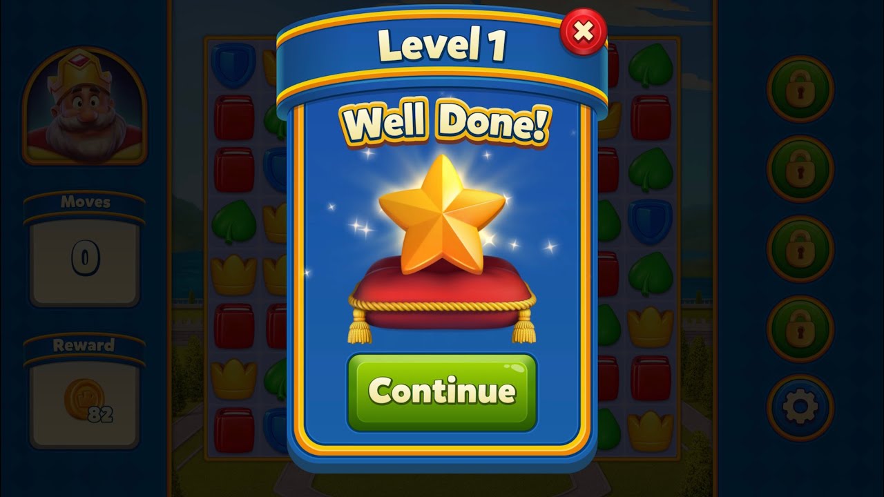 Royal Match - King Robert - Level 1 to 10 - Area 1 (Castle Area)
