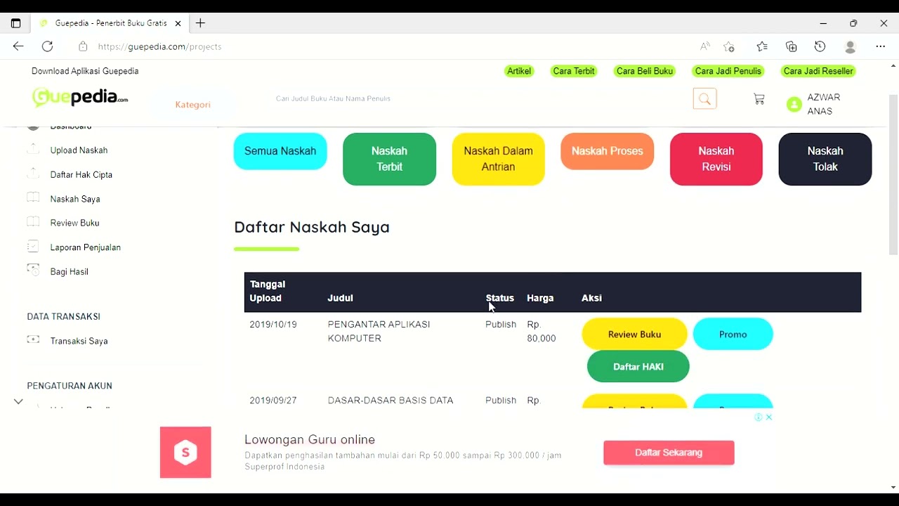 Cara Menerbitkan Buku Pada Penerbit Guepedia