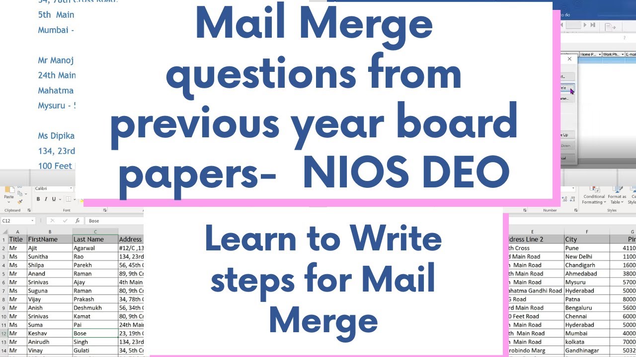 NIOS | DEO Practical Exam Questions | With Solutions and Steps | NIOS Made Easy