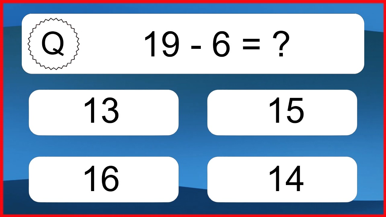 20 упражнений на вычитание для детей: числа до 20