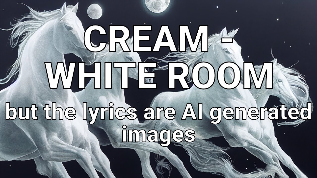 Cream - White Room but the lyrics are AI generated images