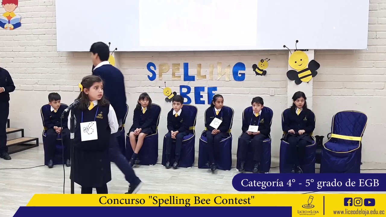 SPELLING BEE (Concurso de deletreo en inglés) 1/2