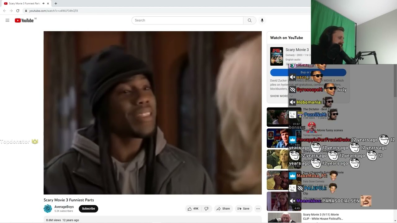 Forsen Reacts to Scary Movie 3 Funniest Parts