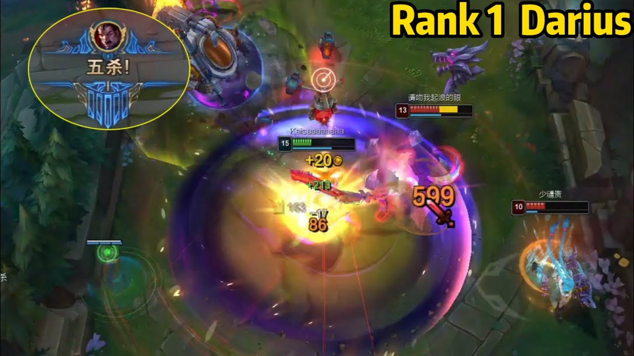 Rank 1 Darius: HE GOT AN INSANE PENTAKILL!