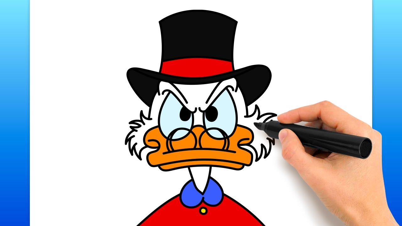 スクルージ・マクダックの描き方 (簡単な描画チュートリアル)