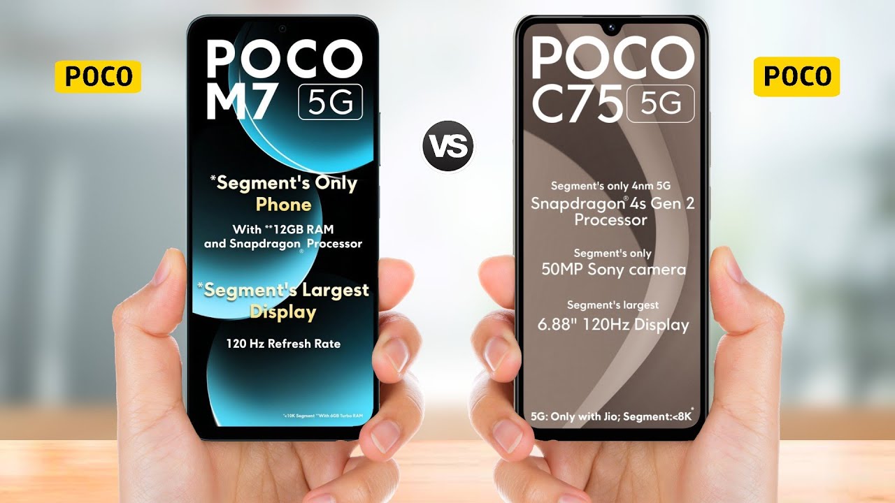 Poco M7 5g vs Poco C75 5g || Full Comparison