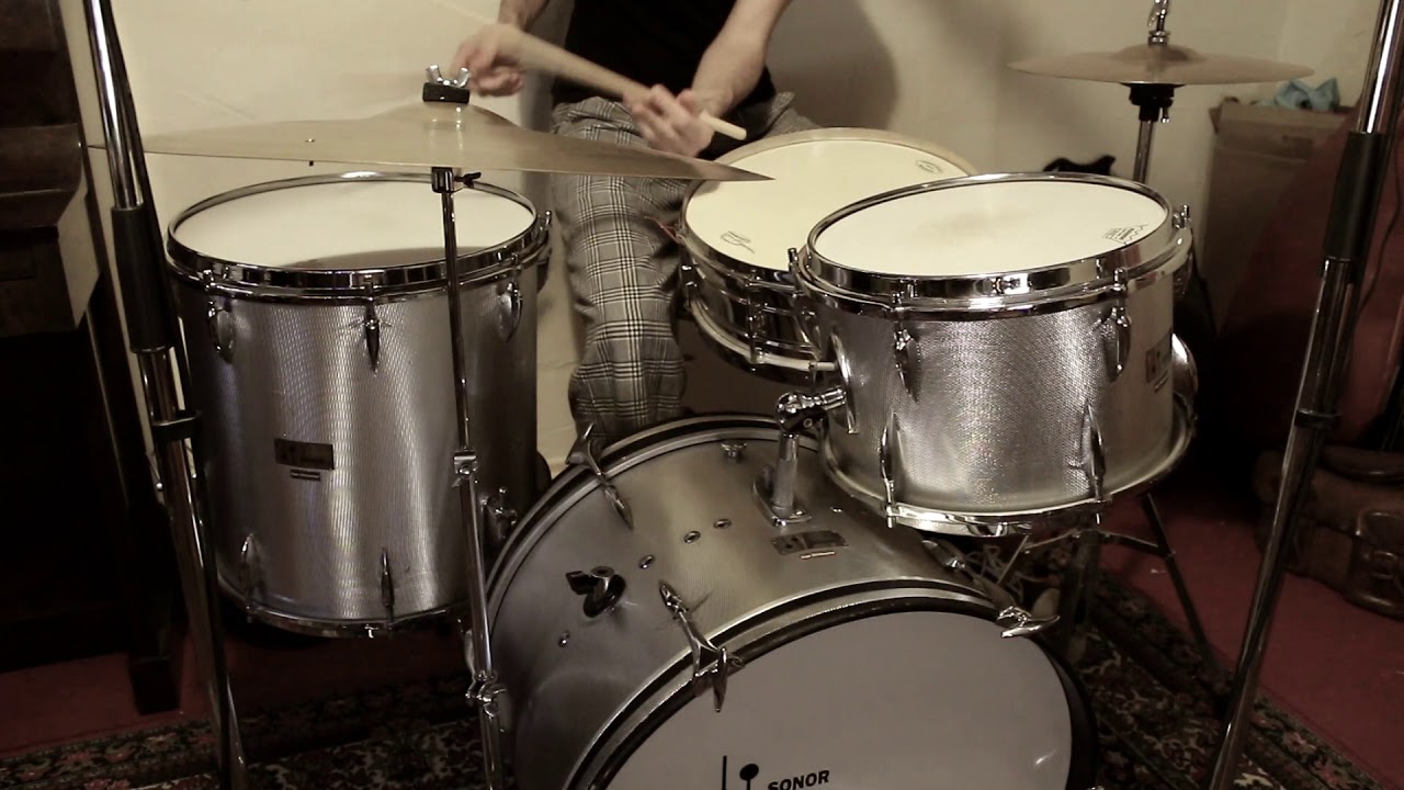 Sonor teardrop 1966 - Extra rare silver finish