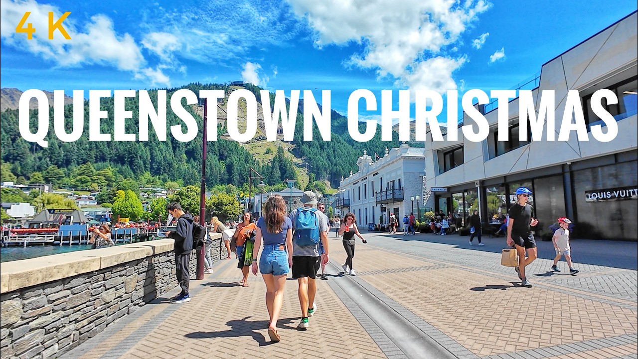 Queenstown New Zealand Christmas Eve Walking Tour 2024 4K | Summer Christmas in New Zealand