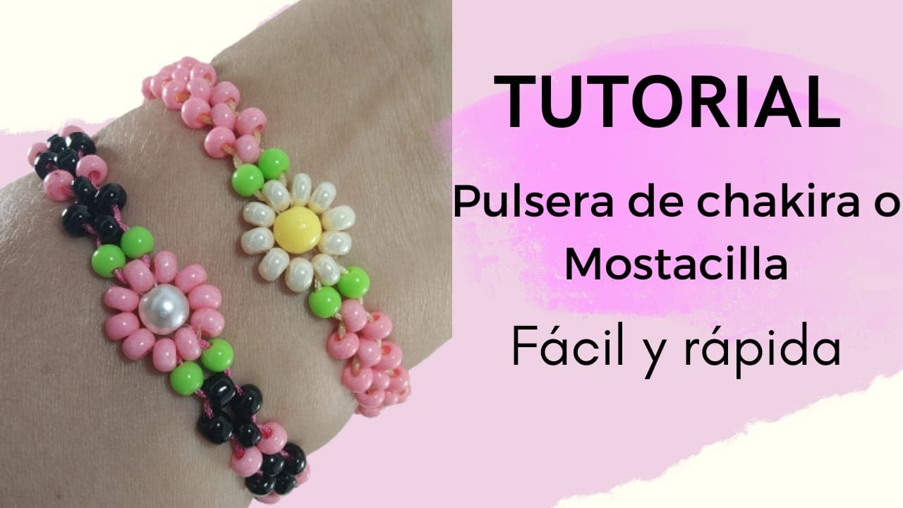 PULSERAS de HILO con MOSTACILLAS