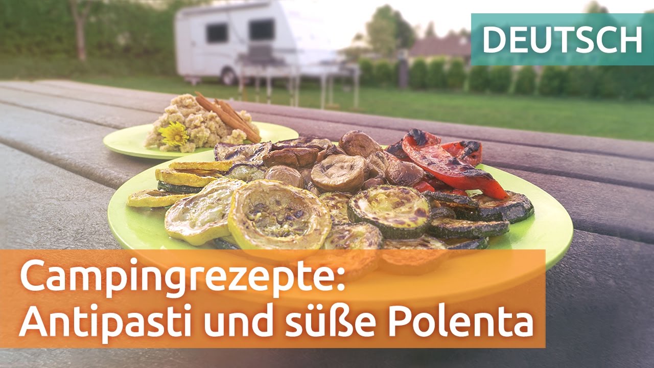 Rezepte für den Camping-Grill - Teil 2: Antipasti & Kokos-Zimt-Polenta (vegan) + Gewinnspiel!