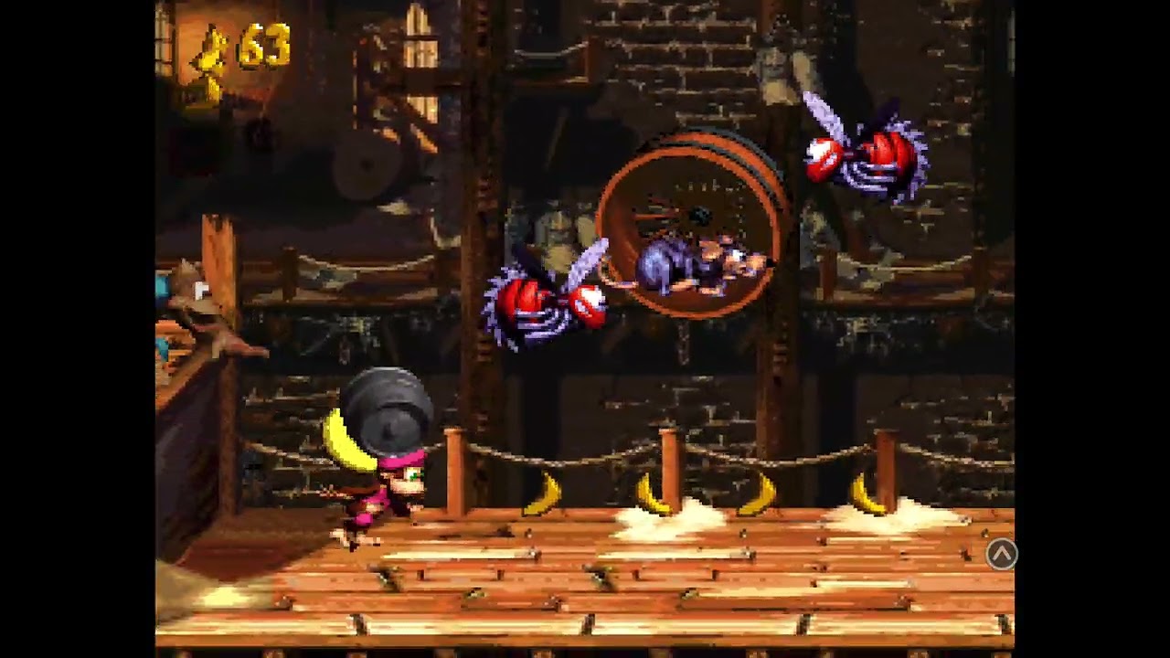 Donkey Kong Country 3:Dixie Kong's Double Trouble or Super Donkey Kong 3(retroarch(sens(part 2