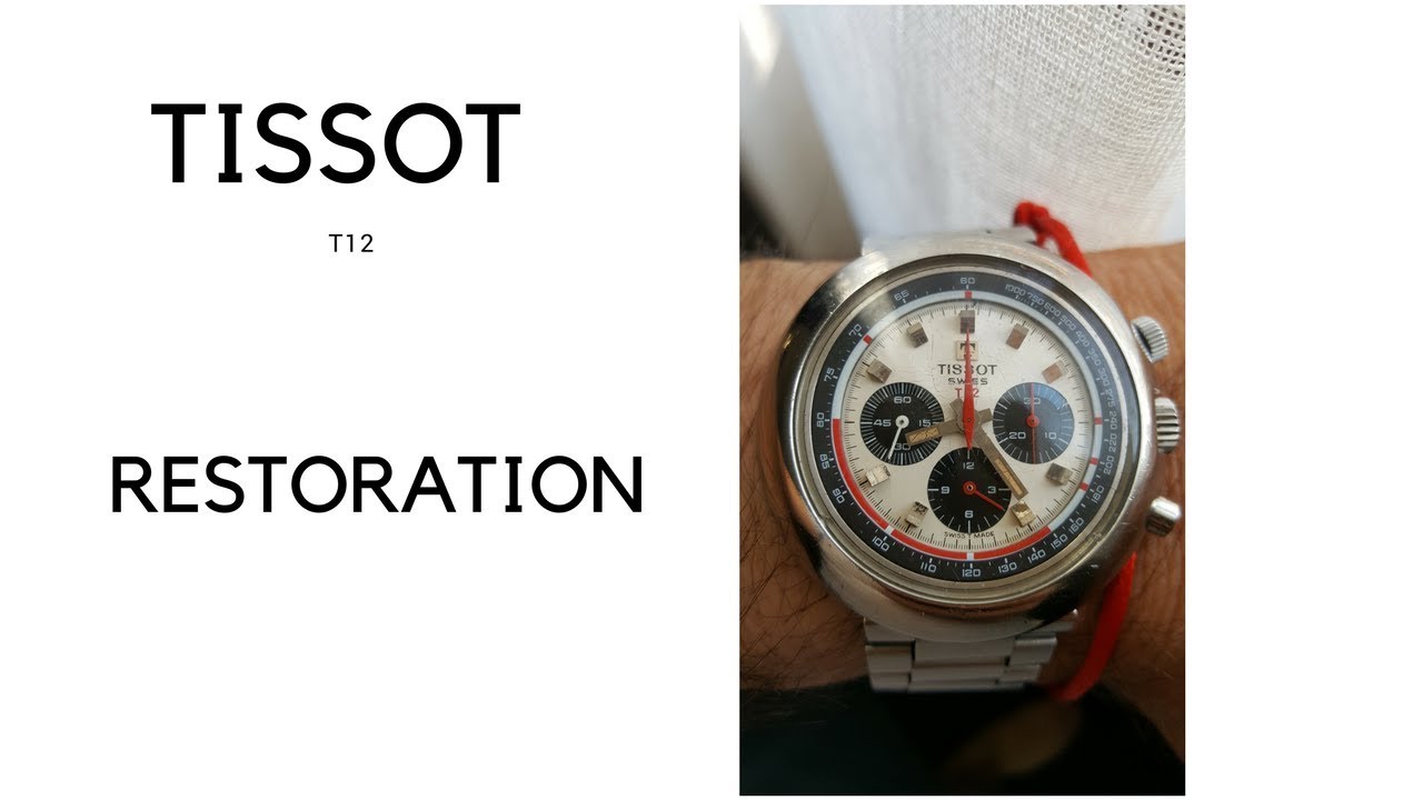 Vintage Tissot T12 Watch Restoration Chronograph Panda Dial
