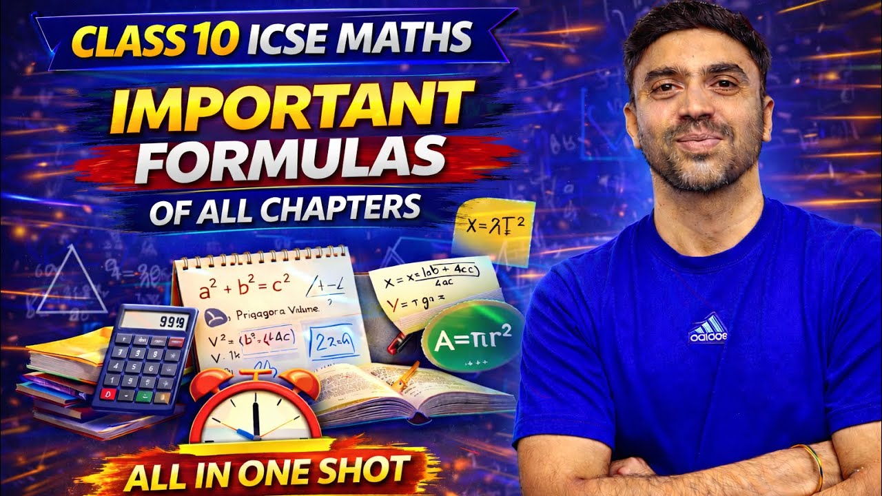 All Formulas of  Maths Class-10 ICSE IN ONE SHOT Part-1
