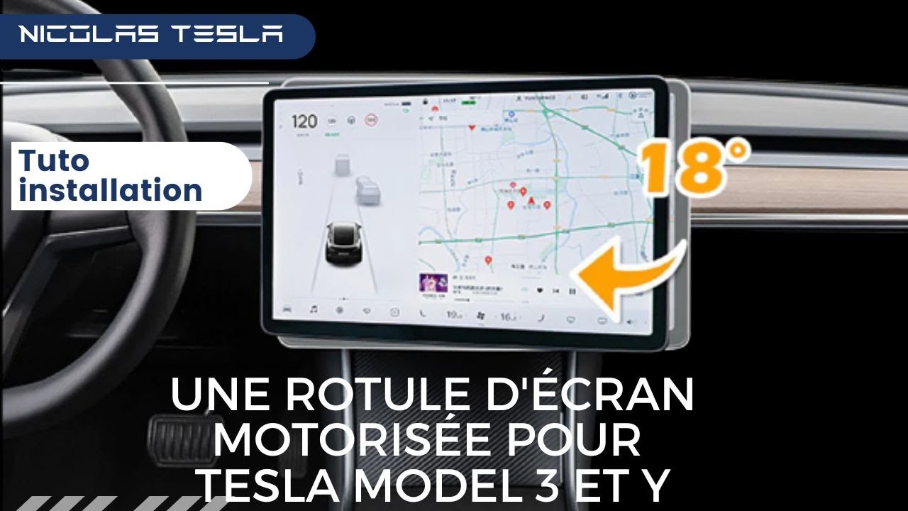 Une rotule d'écran Motorisée pour vos Tesla model 3 et Y !
