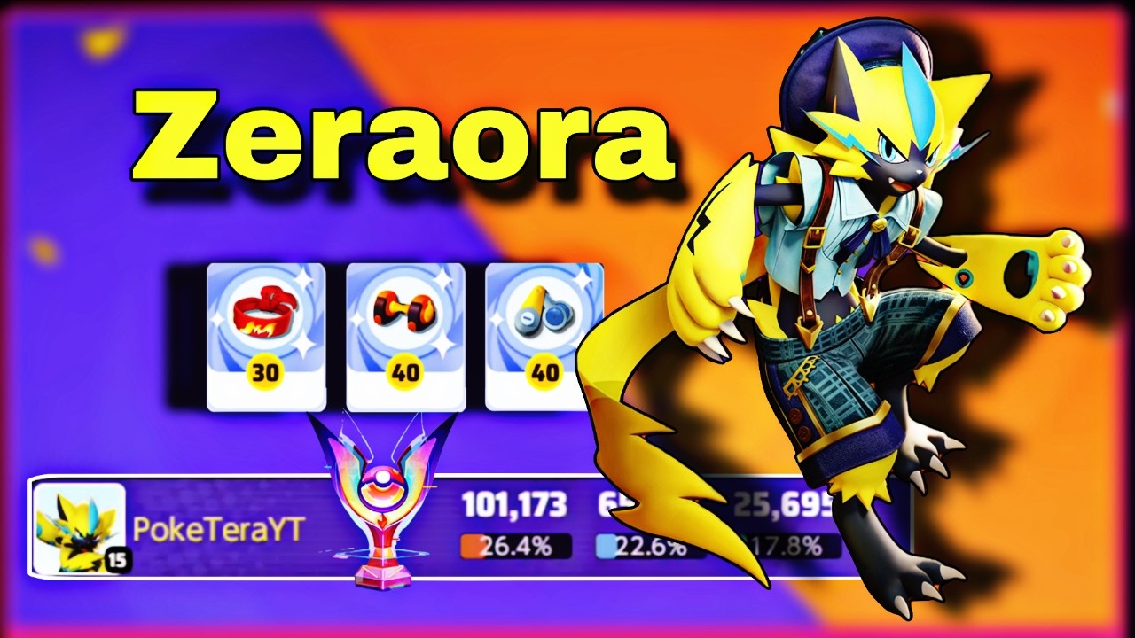 Zeraora is Best for SoloQ Master Rank In Pokémon Unite | PokeTeraYT