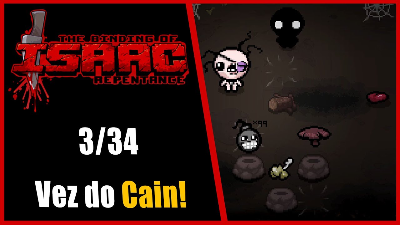 CAIN EM APUROS - The Binding of Isaac Repentance - #798 PTBR