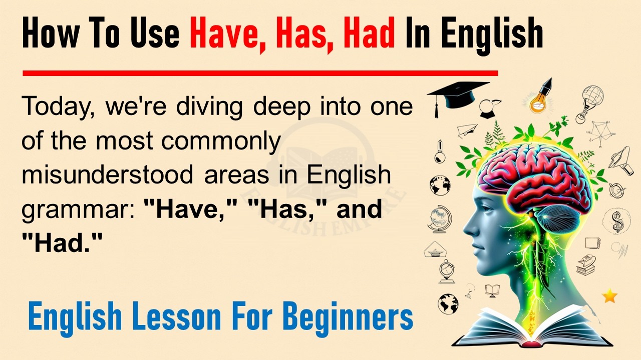 How to use Have, Has ,and  Had in English || English Lesson for Beginners