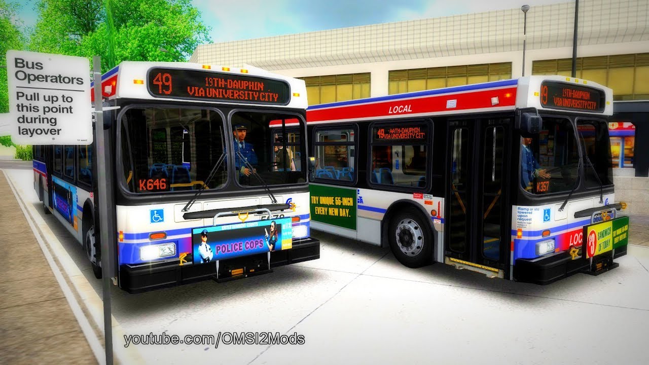 OMSI 2 – Cayuga City USA 0.7.X (New Flyer Bus) Line 49 of Airport