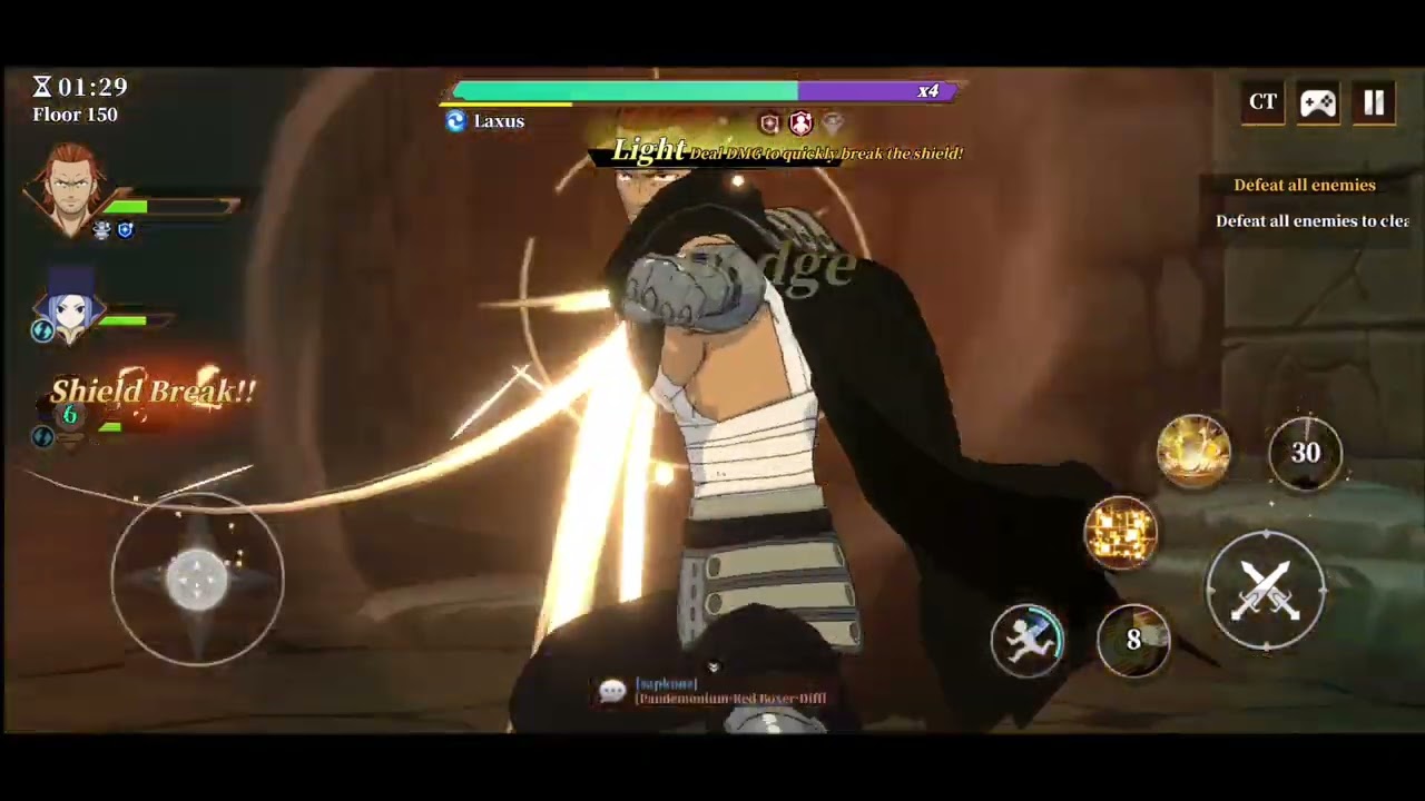 Perdition Palace Floor 150 - VS Laxus (Weakness: Light) - Fairy Tail Fierce Fight