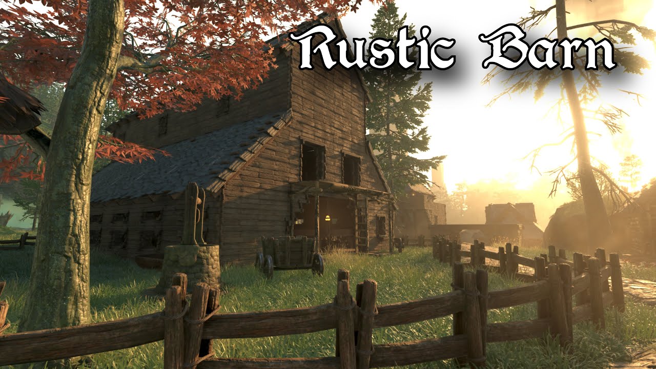 How To Build A Cozy Rustic Barn | Enshrouded Gameplay with Nature Sounds