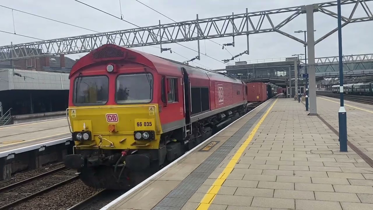 Trains at Stafford. (WCML)