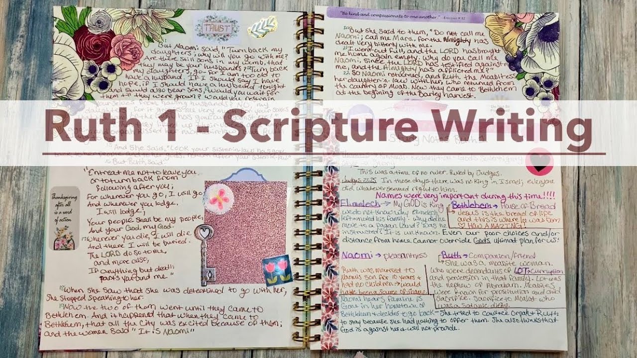 Ruth 1 Scripture Writing Journal