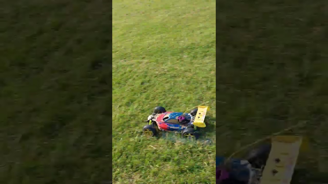 Thunder Tiger EB4 RC  Nitro buggy project, first run after a 20 year rest in the shed! WOW !!