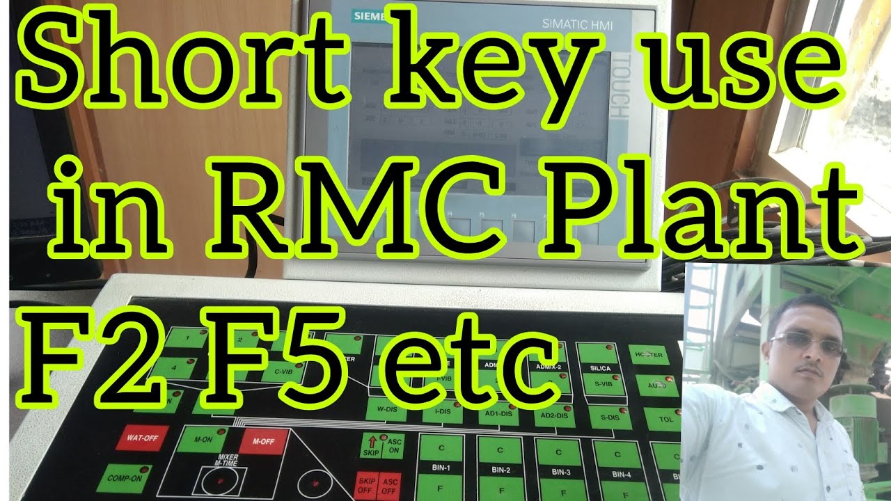 short key use batching plant on pc ।f2 use। f4 use । f9 use tare। f5 mixer discharge। f7 correction