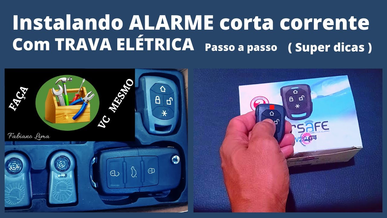 Como INSTALAR o ALARME TARAMPS com TRAVA ELÉTRICA