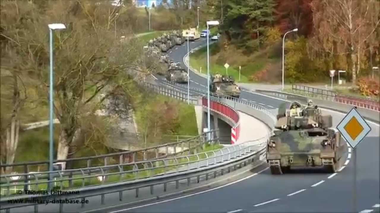 2014 -  Exercise Combined Resolve III - Bradley M2A3 drive to Railway Station Parsberg