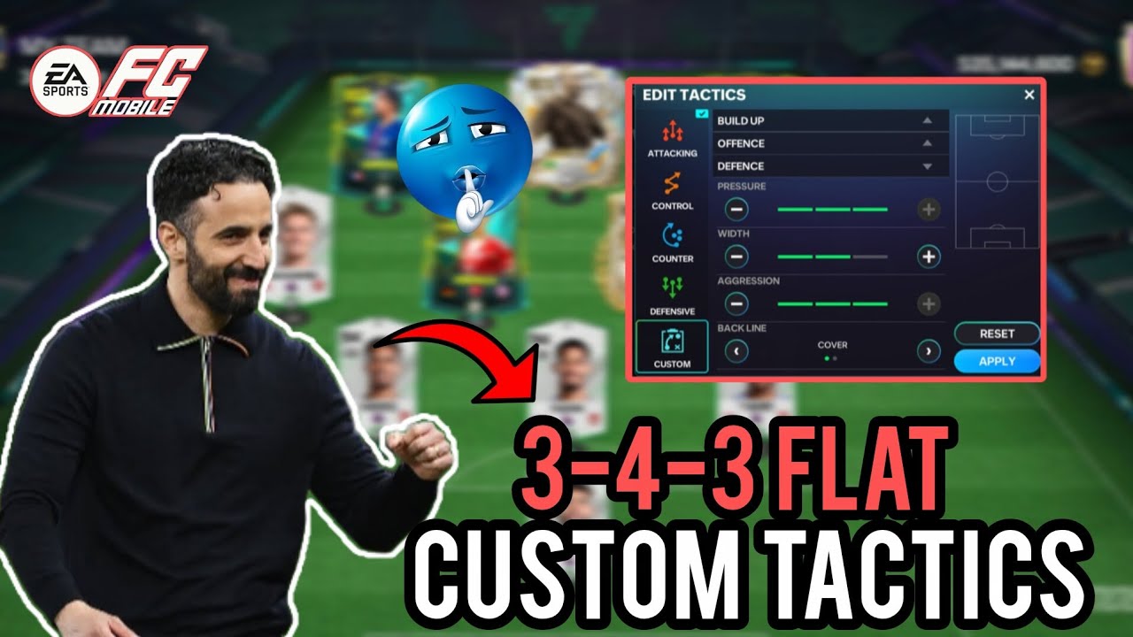 Unstoppable 3-4-3 Flat Tactics – FC Mobile Manager Mode🔥⁉️