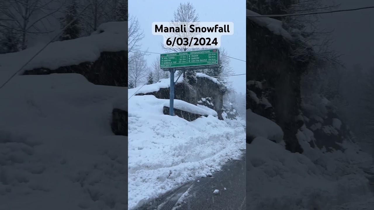 #livesnowfall #snowupdate #himachaltourism #himachalnews #solangvalley #manali #roadconditions
