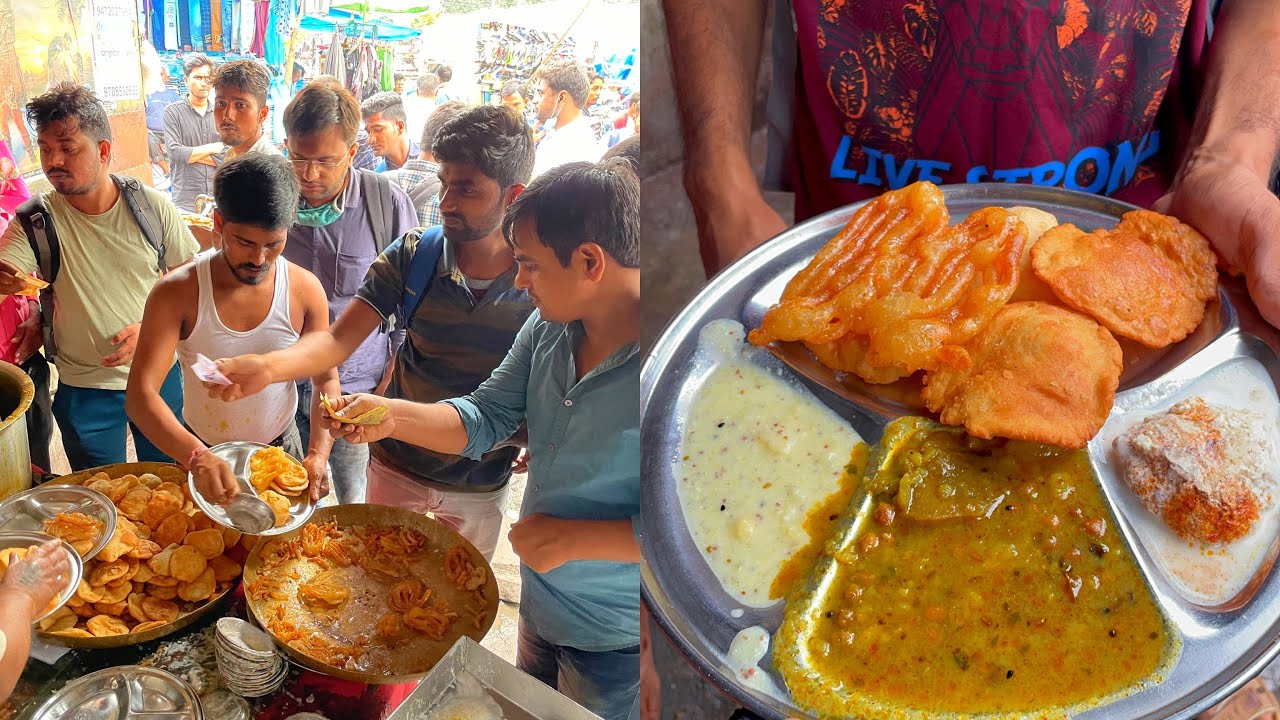 India ki Sabse Famous Loaded Nashta Thali for Rs 35/ || Goli ki speed से बिकता हे यहाँ BREAKFAST 😱
