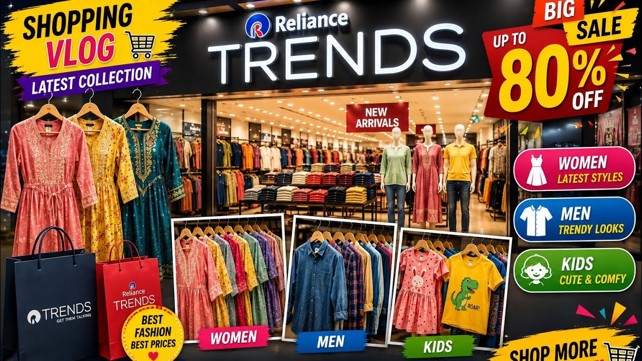 🛍️ Reliance Trends Shopping Vlog | Up to 80% OFF Sale 😍 Best Dresses & Fashion Deals!