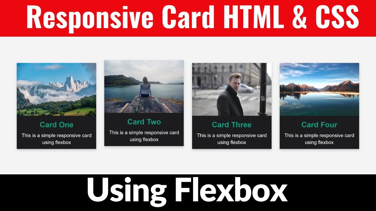 How to Make Responsive Cards | HTML and CSS Tutorial For Beginners