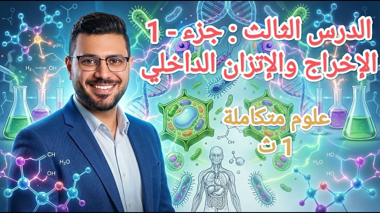 الدرس الثالث | الإخراج والإتزان الداخلي ( جزء 1 ) #علوم_متكاملة #الصف_الأول_الثانوي #منهج_جديد 2026