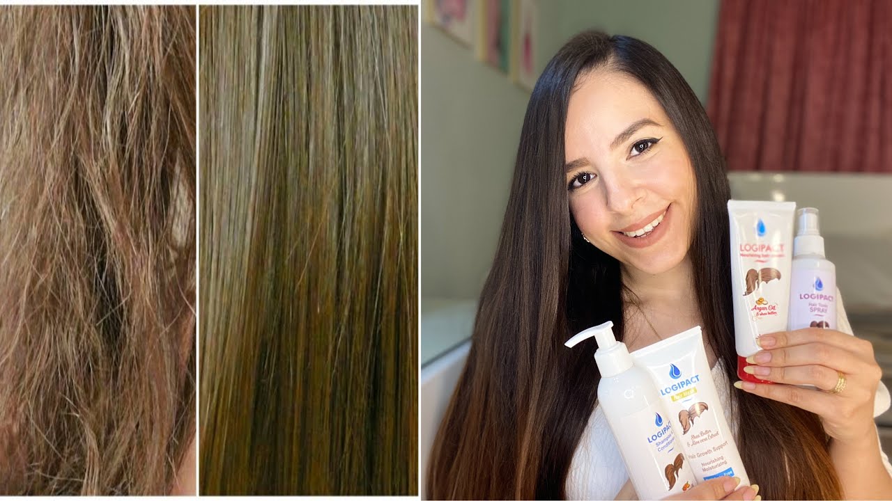 مجموعة لعلاج الشعر التالف و التساقط - مجموعة لوچيباكت وتجربتي معها Logipact hair set review