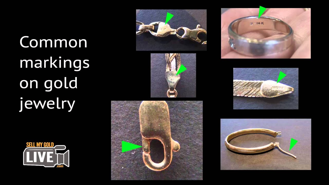 Identifying markings on gold jewelry