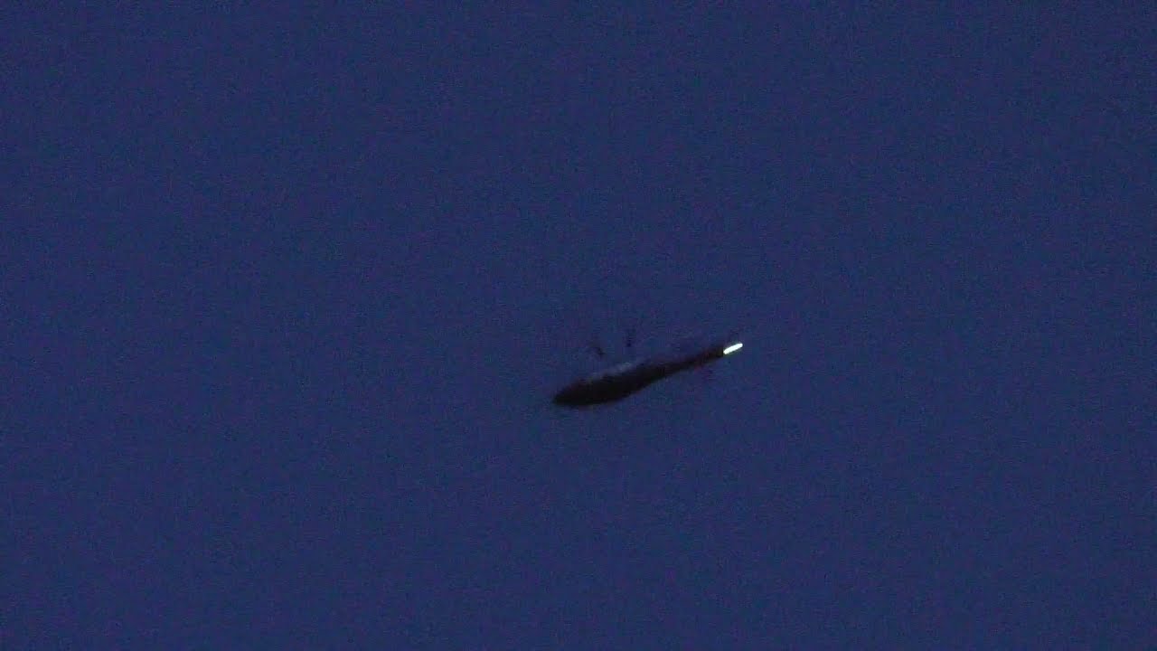 Very nice Eurocopter EC-155 evening flyover with great Sound at 3000 ft!