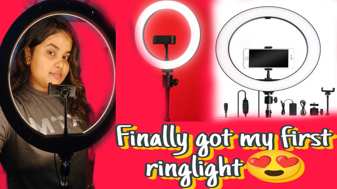 My first ringlight😍 || how to fix ringlight with tripod stand || Ringlight 
