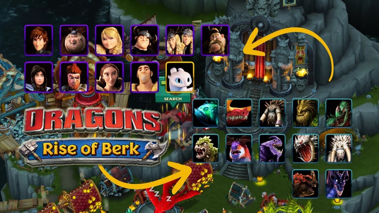 UNLOCKED ALL RIDERS & LEGENDARY DRAGONS RISE OF BERK MOD LATEST VERSION 1.101.8 IOS/ADR