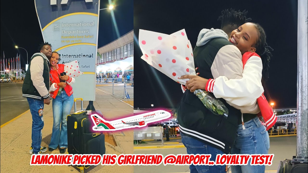 Drama @Jkia🛬 as Lamonike Picked his Girlfriend From Dubai after 1½yrs of Relationship