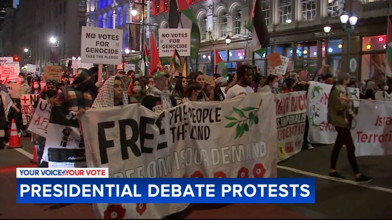 Several arrests made in Philadelphia amid largely peaceful protests during presidential debate